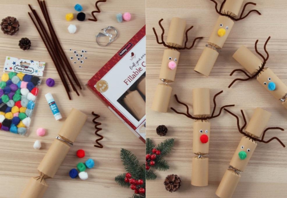picture of christmas cracker craft activity at hobbycraft