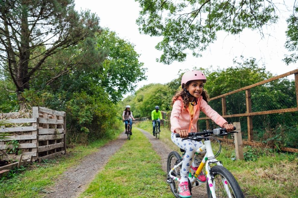 picture of young girl on her bike
