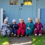 happy toddlers wearing HippyChick Shell Suits picture of happy toddlers wearing HippyChick Shell Suits