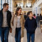 parents taking their child to view a grammar school to see if it is right for them picture of parents taking their child to view a grammar school to see if it is right for them