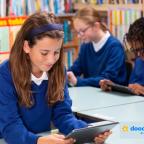 picture of children revising for SATs exams using the doodle learning app