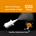 NHS Healthy Halloween hints poster picture of NHS Healthy Halloween hints poster