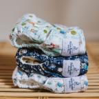 picture of Peter Rabbit themed reusable cloth nappies
