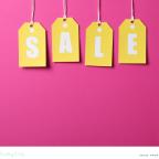 gift tags with the word sale written on in front of a pink background picture of gift tags with the word sale written on in front of a pink background