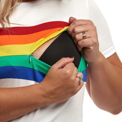 picture of juno jacks rainbow nursring tshirt 