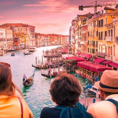 Picture of a family on a holiday in Italy