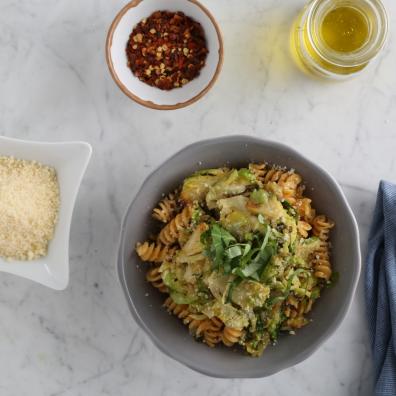 picture of barilla shaved brussel sprouts recipe