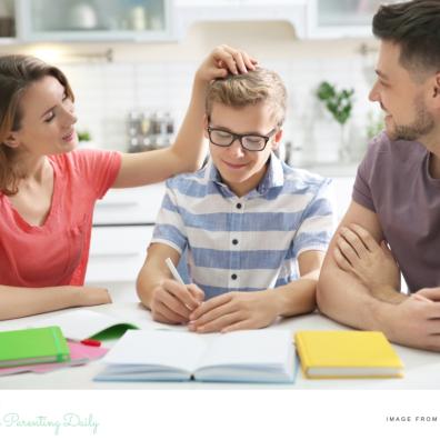 picture of parents supporting their child who is going through exam anxiety