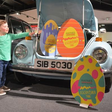 picture of Children can take part in the Eggslorer Trail at Haynes Motor Museum this Easter