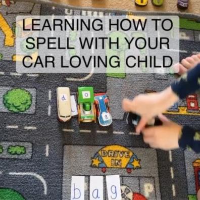 picture of Learning how to spell with your car loving child