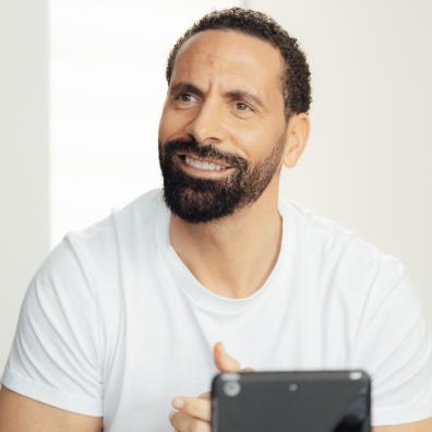Picture of Rio Ferdinand with the Peperami beat the bland campaign