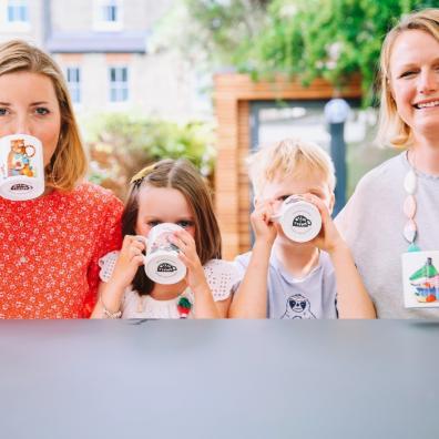 picture of Small & Wild co-founders with their children