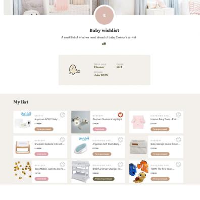 Using MyCrib to create the perfect baby shower gift list