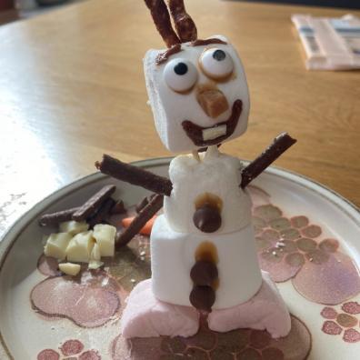 Picture of a make your own Olaf activity for kids