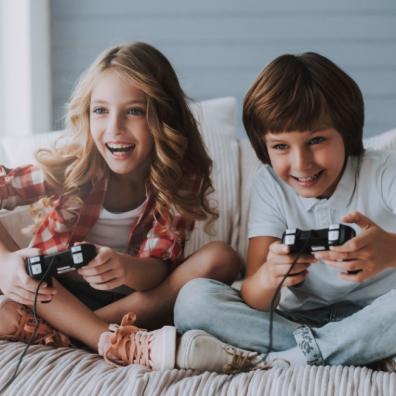 picture of boy and girl gaming