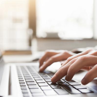 picture of someone on a laptop