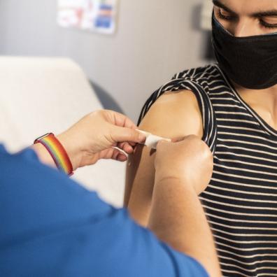 Picture of teenager having a vaccination