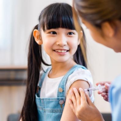 picture of a child getting a vaccine