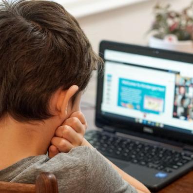 picture of a child on a laptop