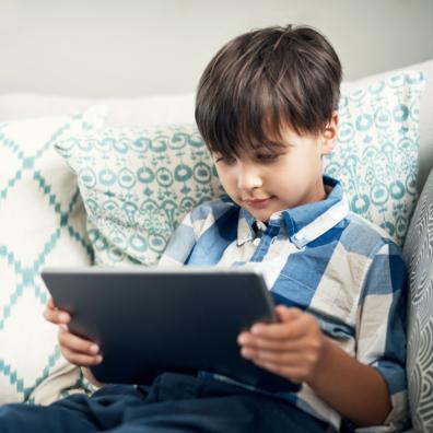 child using a screen picture of a child using a screen