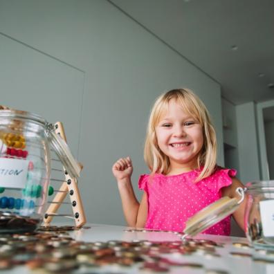 picture of child with pocket money