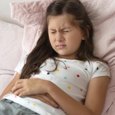 picture of a girl with tummy ache