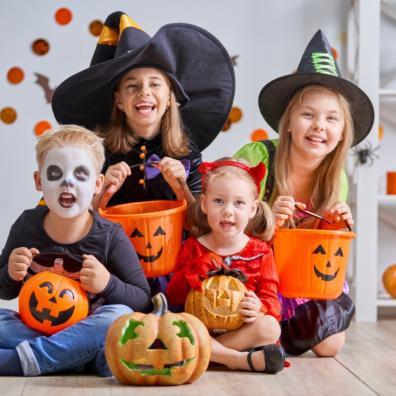 picture of children celebrating Halloween