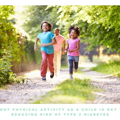 picture of children exercising outside to reduce the risk of diabetes