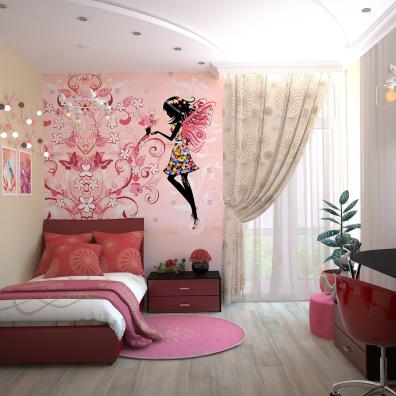 little girl's bedroom decorated in pink