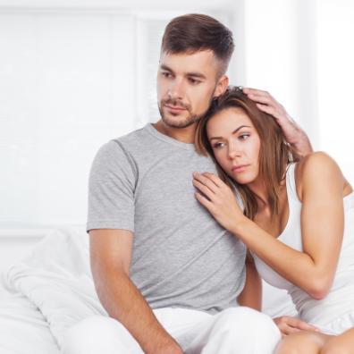 picture of a couple comforting eachother