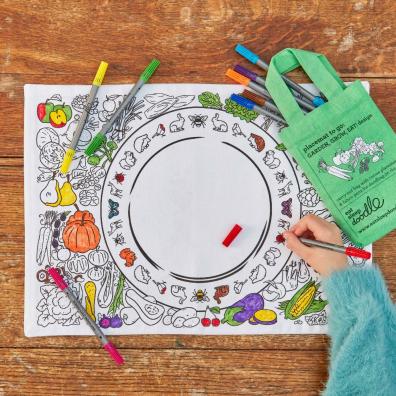 picture of eat sleep doodle food placemat