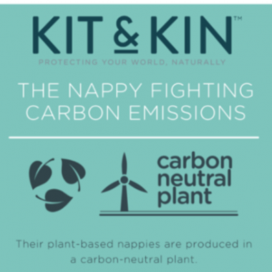 Picture of an infographic for the Kit and Kit Nappy fighting carbon emissions