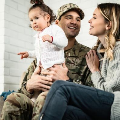 picture of a military family