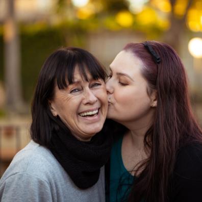 picture of a mum and daughter laughing