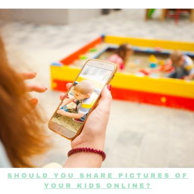 parent sharing a picture of their child online picture of a parent sharing a picture of their child online