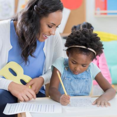 picture of a child writing