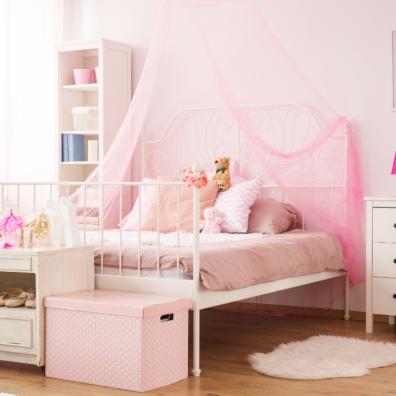 picture of a pink childrens bedroom