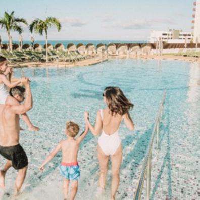 picture of a family on holiday at the hard rock hotel tenerife