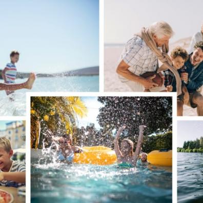 picture of family on camping holiday